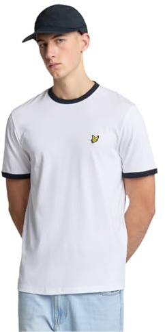 Lyle & Scott SS T-Shirts Ringer T-Shirt X187 White/Dark Navy, S
