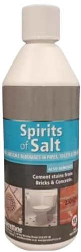 500ml Traditional Spirit of Salt Multi-Purpose & Drain Cleaner Dissolves Effectively Unblock Toilets & Drains Unblocker Remove Stubborn Limescale Buildup In Toilets (Pack of 1)