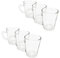 CUCUBA Lot de 6 tasses à café en verre transparent de forme haute 70 ml lavables