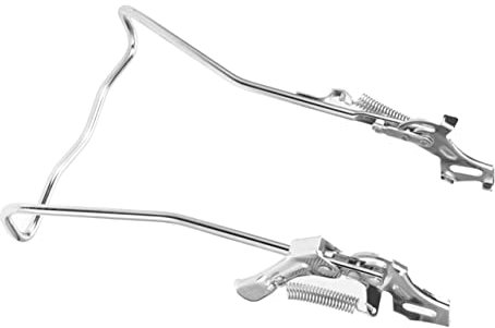 POPETPOP Double Pod Bike Stand Heavy Duty Parking Holder Iron Repair Stand Floor Storage Rack for Bikes Maintenance Cleaning