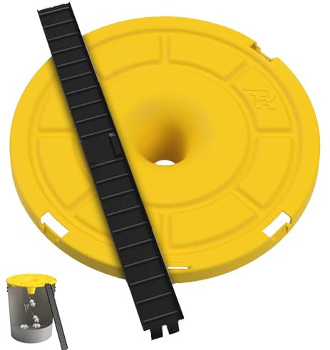 RinneTraps Mausefalle mit Loch in einem Eimerdeckel, Mehrfachverschluss, passend für jeden 1,8 l Eimer, (1)
