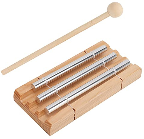 RiToEasysports Glockenspiel-Instrument, Dreifarbiges Windspiel, Orff-Schlaginstrumente, Lehrmittel für Kinder, Handglocke für das Klassenzimmer