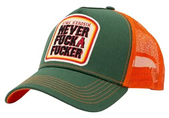 King Kerosin Herren Trucker Cap Mit Frontstickerei In 3D-Optik Never Fuck A Fucker