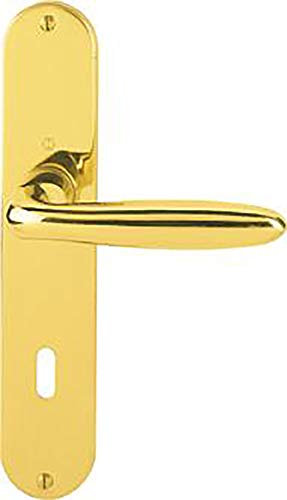 Hoppe M151/302 Messing-Langschild-Türgriff-Garnitur für Bad/WC-Türen,F49-R verchromt-Resista