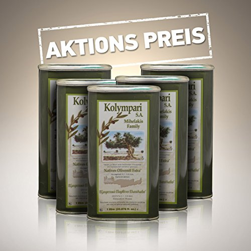 Kolympari - Natives Olivenöl Extra 5 x 1 Liter aus Kreta