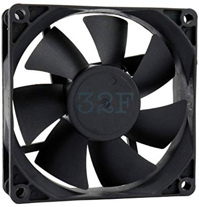 32F Ventilador 80 mm 80 x 80 x 25 2500 RPM 24 V 0,16 A DC Air Fan 8 cm 80 mm 3 hilos 3 pines con sensor taquimétrico Enfriamiento 80 x 80 x 25