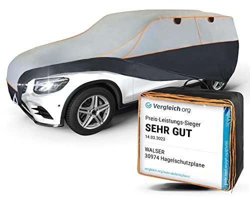 WALSER Bâche de Voiture Anti-grêle Perma Protect SUV, Récompense Très Bon* Housse de Protection Anti-grêle, Certifié par Le TÜV Autriche* bâche Contre la grêle, Couverture de Voiture SUV/Van Taille 8