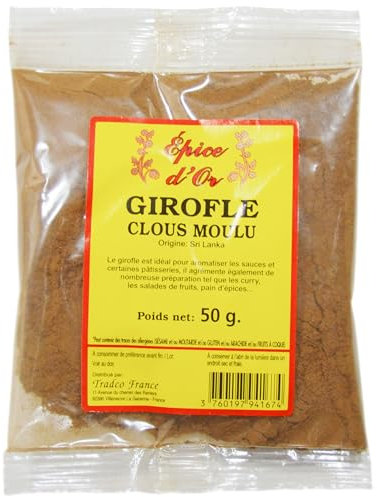 Clous de Girofle En Poudre 50g - Epice d'Or, Qualité Supérieure, Saveur Intense, Authentique et Naturel, Sans Colorant, Sans Additifs Ni Conservateurs.