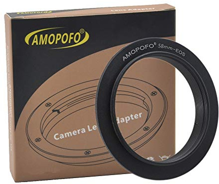 58mm auf EOS Umkehradapter Ring,58mm EOS Makro Shoot Ring,kompatibel mit Canon EF Kamera 700D 650D 600D 350D100D 90D 80D 77D 70D 60D 50D 40D 30D 20D 10D 7D 6D Mark II 6D 5D,Makro Shoot.
