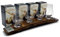 Barrel-Art Barrel Stave Premium 4 Glass Whiskey Flight Serving Tray with Glencairn Glasses, Dark Walnut