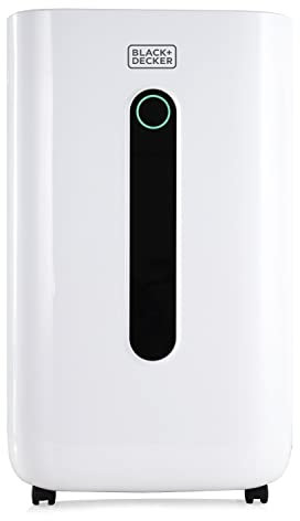 BLACK+DECKER BXEH60004GB Extra Large High Performance 20 Litre Dehumidifier, 4-in-1 Functionality, 24 Hour Timer, LED Touch Screen Display, 6.5 Litre Water Tank, in White