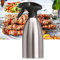 MKNZOME Ölsprüh Flasche, Edelstahl Nachfüllbare Olivenöl Sprühgerät Grillen Öl- und Essig Spender Flasche Kochöl Pumpe 500ml für die Küche Kochen BBQ Salat Pasta Backen Braten Braten