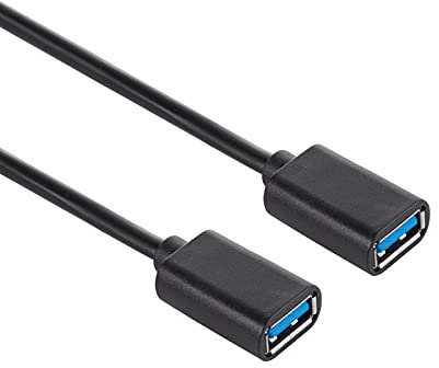 Câble d'extension USB 3.0 femelle vers femelle – Cordon coupleur USB 3.0 type A, bleu marine - 1 m