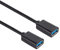 Câble d'extension USB 3.0 femelle vers femelle – Cordon coupleur USB 3.0 type A, bleu marine - 1 m