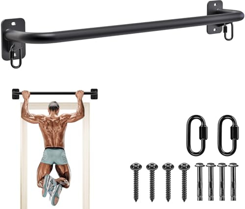 SELEWARE Fully Welded Pull Up Bar Wall Mount Heavy Duty Doorway Chin-up Bar