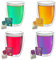 Creano doppelwandige Gläser 400ml „DG-Hoch“, 4er Set + 4x hochwertiger Kräutertee oder Früchtetee gratis