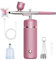 Airbrush-Kit Rechargeable Cordless Airbrush Compressor - Auto Handheld Airbrush Gun, Airbrush Set Portable Wireless Air Brush for Barber, Nail Art, Cake Decor, Makeup, Model Painting（Rose Gold）