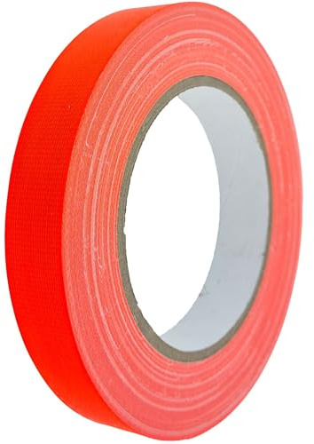 varivendo Neon Gewebeband Orange 10mm x 25m - Leuchtendes UV-Klebeband für Schwarzlichtpartys, Markierungen, Dekoration und Handwerksprojekte