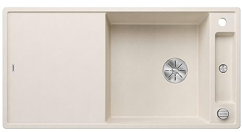 BLANCO AXIA III XL 6 S 527051, SILGRANIT Réversible, avec commande de vidage, avec planche à découper en verre Blanc