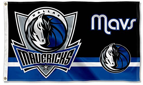 Wincraft NBA Dallas Mavericks Dual-Logo-Flagge, Blau-Weiß, 91 x 152 cm, für Innen und Außen