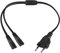 YACSEJAO Câble d'extension Euro mâle à Double C7 Power, Type C Euro mâle à C7 Y Femelle Câble d'alimentation Euro Petit électroménager Euro 8 TV Blu-Ray Appareils ménagers Alimentations, 40CM