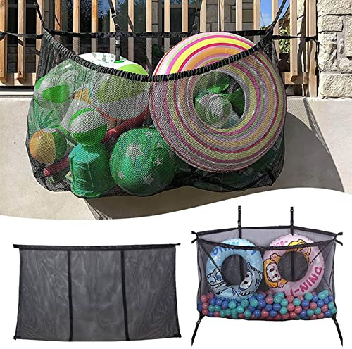 Tioheam Pool Aufbewahrungsnetz, Große Pool Aufbewahrungsnetz Hängende Strandtasche, Pool-Beutel, Bällebehälter, Netzbeutel - Netztaschen Für Poolspielzeug