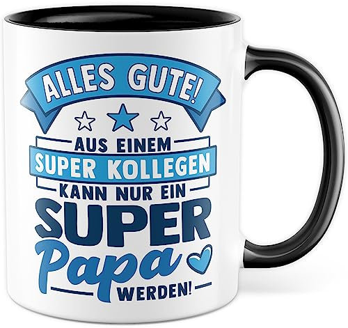 Taza de felicitación para embarazo, colega, regalo de despedida, taza de café, regalo para padres, regalo para futuro, papá, colegas, todo lo bueno