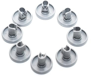 Komfort Universal-Rollen für Geschirrspüler - Kompatibel mit AEG Electrolux, Privileg, Favorit, Ikea, Zanussi - Robuster hitzebeständiger Kunststoff - Klick-Verbindung