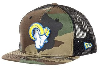 New Era Los Angeles Rams NFL Woodland Camo 9Fifty Original Fit Snapback Trucker Cap - One-Size