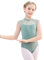 Famuka Ballettbody Mädchen Gymnastikanzug Trikot Turnanzug Turn-Leotards Ballett Gymnastik (Grün, 120)