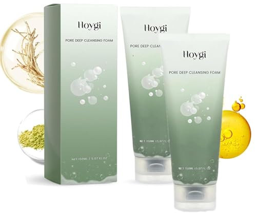 Heartleaf Quercetinol Pore Deep Ceanseing Foam, Heartleaf SchäUmender Gesichtsreiniger mit QuercéTinol, Feuchtigkeits-Reinigungsschaum, Tiefenporenreiniger for Entfernt Sanft öL (2pc)