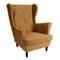 SEELLOO Sessel Wohnzimmer Ohrensessel Samt Bunt Loungesessel Fernsehsessel Relaxsessel Wohnzimmersessel Couchsessel Armsessel, Golden, 95 x 81 x 102 cm