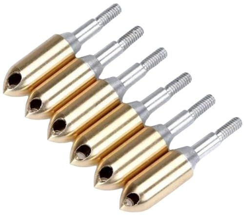 Fituenly 6 Stücke Bogenschießen Tipps Pfeife Broadhead Kupfer Bogenschießen Pfeilspitze Tipps Pfeil Punkte Outdoor Schießen Bogenschießen Sport Zubehör