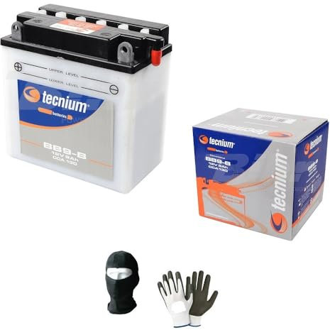 Compatible avec Aprilia RS, RS Extrema, RS Pista 125 1992 A 2013 Batterie TECNIUM YB9-B 12V 9AH Batteries 9 AMPÈRES 12 Volts PRÊT pour Usage SPÉCIFIQUE Moto Scooter 135X75X139MM