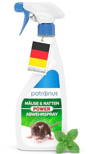 Hochwirksames Ratten & Mäuse Abwehr-Spray zum Mäuse vertreiben [500ml] mit Pfefferminzöl gegen Mäuse für Haus & Garten, effektiv Mäuse dauerhaft vertreiben mit Mäuse-Gift Alternative