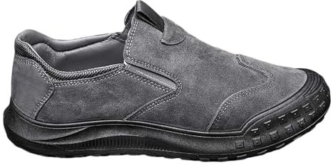 Zapatos de trekking para hombre sin cordones, zapatillas de senderismo para hombre, ligeras, antideslizantes, ligeras, informales, elegantes, planas, suaves,, gris, 40 EU