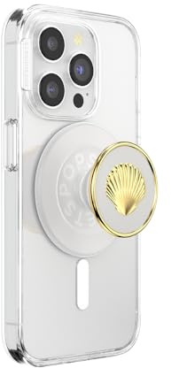 PopSockets Phone Grip for MagSafe with Kickstand, Magnetic Stand, Swappable Top, Secure Hold for iPhone MagSafe Cases, Phone & Tablet Grip - Enamel Shell