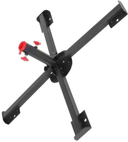 IMIKEYA Weihnachtsbaumständer Sonnenschirmständer Für Die Terrasse Christbaumständer Weihnachtsbaumhalter Zusammenklappbarer Schirmständer Schirmversorgung Rostfreier Stahl Black