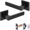 Cumnvulnt Black Door Handle Pack, Modern T-Bar Lever Latch, 15 cm x 17 cm, Black Metal Door Handles