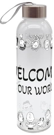 Trinkflasche Peanuts Comic Edition 500ml Glas