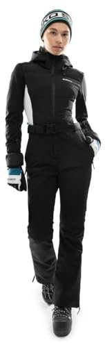 SIROKO Kyla O1 Ski- und Schneeoverall, Schwarz, schwarz / weiß, 38