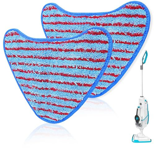KEEPOW Pads for Vax Steam Mop, Steam cleaner Pads Compatible with Vax S85-CM, S86-SF-CC and More, for vax steam mop replacement pads with 2-Fibre System, 1-1-132319-00 2 Pack