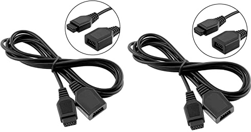 rieder 2X 9 Poliges Verlaengerungs Kabel fuer 2/3 Megadrive 2 Kontroller