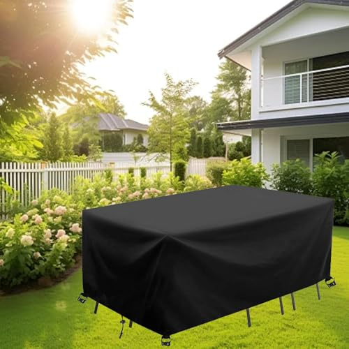 AEXOIO 140x70x80cm Wasserdicht Gartentisch Abdeckung,Abdeckung Gartenmöbel Winterfest,600D Oxford-Stoff Schutzhülle Wasserdicht Regenfest, Anti-UV, Winddicht für Terrassenmöbel Lounge Sofa