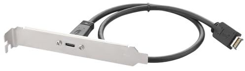 Aukuoy 50cm Type E to Type C Front Panel USB C Extend Cable Adapter USB-C to USB3.2 Type-E 10Gbps Converter PC Case PCI Extention, Motherboard Header Extension Data Cable, Transfer Wire