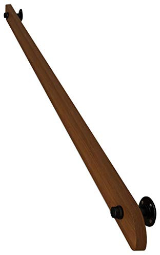 Pasamanos rectangular con kit completo de barandilla de escalera de madera para uso en interiores y exteriores, kit de barandilla de soporte para pasillo de loft (30300 cm) ideal para guarderías y
