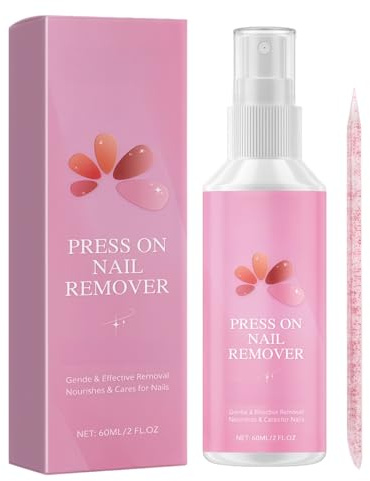 60ml Gel Nail Polish Remover Kit,False Nail Remover with Rod,Gel Varnish Remover,Remove Nail Color Oil,Multi-Functional Compatibility,Not Damage Nail Bed,Quick Easy to Remove,No Residue When Used