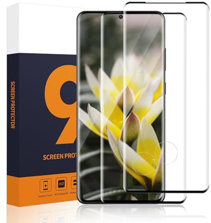 Carantee Verre trempé pour Samsung Galaxy S20 Ultra 5G Vitre Protection, Anti Rayures, 9H Résistant, Bords noirs incurvés 3D, Bubble Free, 0,33mm HD Sensibilité S20 Ultra Protection écran Film(2 Pack)