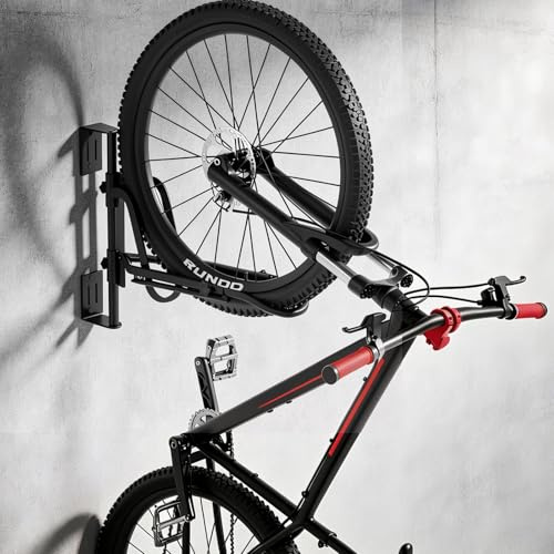 Housolution Schwenkbares Fahrrad-Wandhalterung für Garage, 1 Stück | Hebeloses Fahrradregal für Räder bis 29 Zoll, Fahrradhaken für Garage, platzsparendes Fahrradregal, geeignet für Reifen