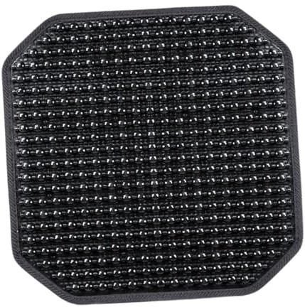 AsrMyjcx Bead Sitzdeck Holz Kugel Cover Quadratischer Kühlpad Bequem Atmungsaktiv Vielseitig für Fahrer Wohnbereich Büro Auto Größe, Schwarz
